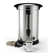 Acekid 90-Cup Commercial Coffee Urn, 18L 3.8 Gallon Stainless Steel Large Coffee Maker, Double-Wall Insulated, Quick Brewing for Large Events