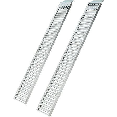 Acekid ATV Ramps 1000 lbs Capacity, 72" L x 9" W Anti-Slip Metal Ramp Set of 2 for Motorcycles Trucks Trailers, Silver
