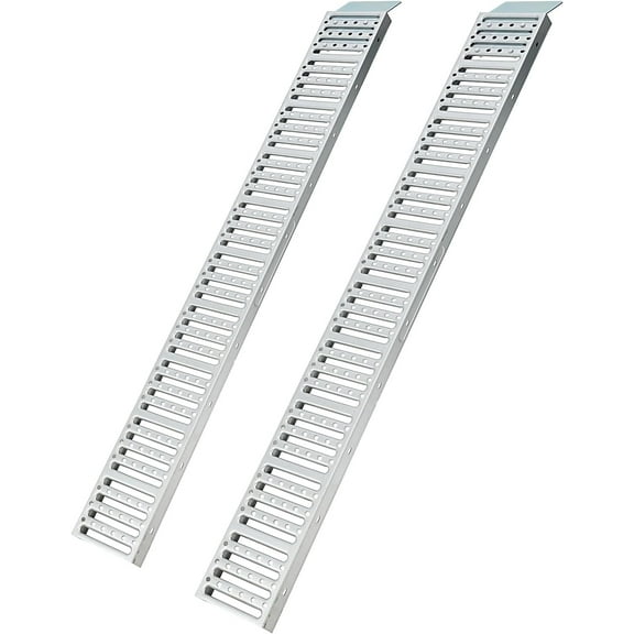Acekid ATV Ramps 1000 lbs Capacity, 72" L x 9" W Anti-Slip Metal Ramp Set of 2 for Motorcycles Trucks Trailers, Silver
