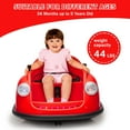 thumbnail image 1 of Acekid Bumper Car Electric Toy Ride on Battery Car With Parent Remote Control 360 Degree Spin 2-Speed Music LED Lights Red 12V, 1 of 8