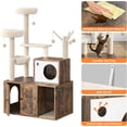 thumbnail image 1 of Acekid Cat Litter Box Enclosure,Litter Box Furniture Hidden with Removable Divider, Cat House with End Table for Indoor Kitten,Brown, 1 of 8