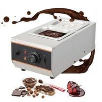 Acekid Chocolate Tempering Machine - 1.58 QT*2 Tanks, TEMP Control 86~176℉, 800W Stainless Steel Electric Commercial Food Warmer