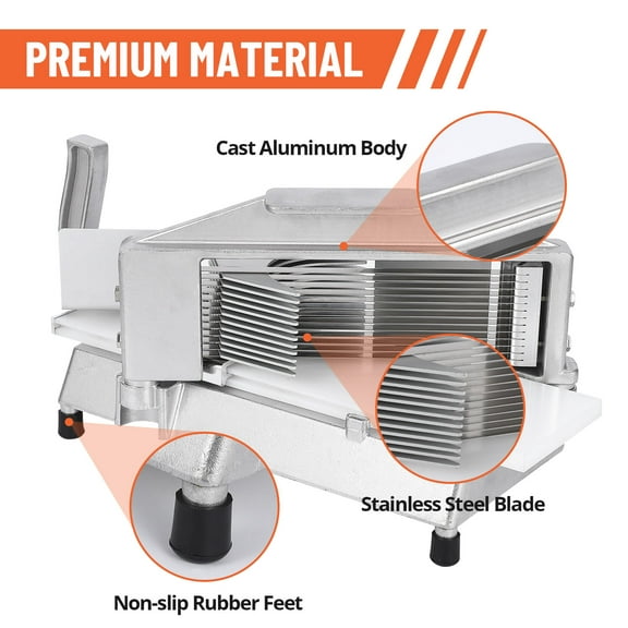 Acekid Commercial Tomato Slicer, 3/16" Heavy Duty Tomato Slicer Tomato Cutter With Built-In Cutting Board for Home or Restaurant
