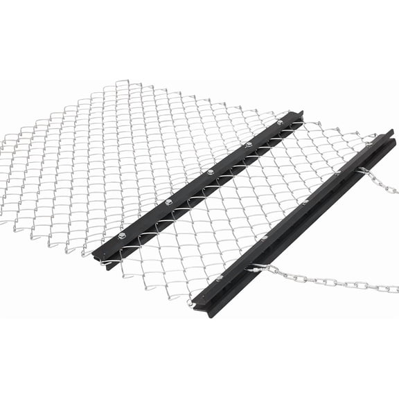Acekid Drag Harrow ATV Chain UTV Drag Grader Tractor Attachments For Enhanced Farming Efficiency With 2 Adjustable Driveway Drag Grader For Garden Silver 4' x 3'