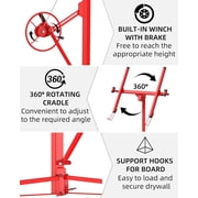 Acekid Drywall Lift 11 FT 150LBS Drywall Rolling Lifter Panel Heavy Duty Sheetrock Hoist Panel Hoist Jack 360  A