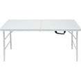thumbnail image 1 of Acekid Folding Table, 4 Foot Portable Plastic Foldable Table, Adjustable Height with Carrying Handle, for Dining, Picnic, Party, Camping, 1 of 6