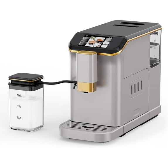 Acekid Fully Automatic Espresso Machine,Coffee Maker With 20 Bar, Milk System, 7 Coffee Varieties, Intuitive Touch Display, Coffee Machine With Auto Clean Filter