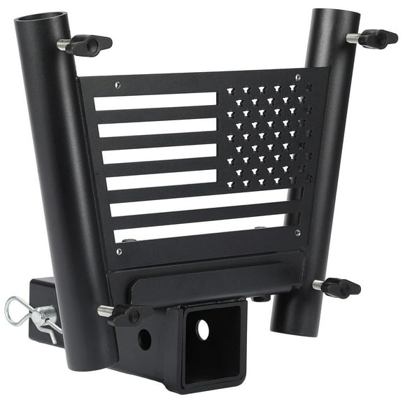 Acekid Hitch Mount Flag Pole Holder for Standard 2 Inch Receivers, Hitch Mount Dual Flag Pole Holder, Rust Resistant Steel Flag Pole Mount for Truck SUV RV Trailer