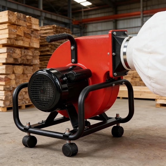 Acekid Horizontal Woodworking Dust Collector - 750W High-Power Vacuum System, Electric Dust Extraction Machine