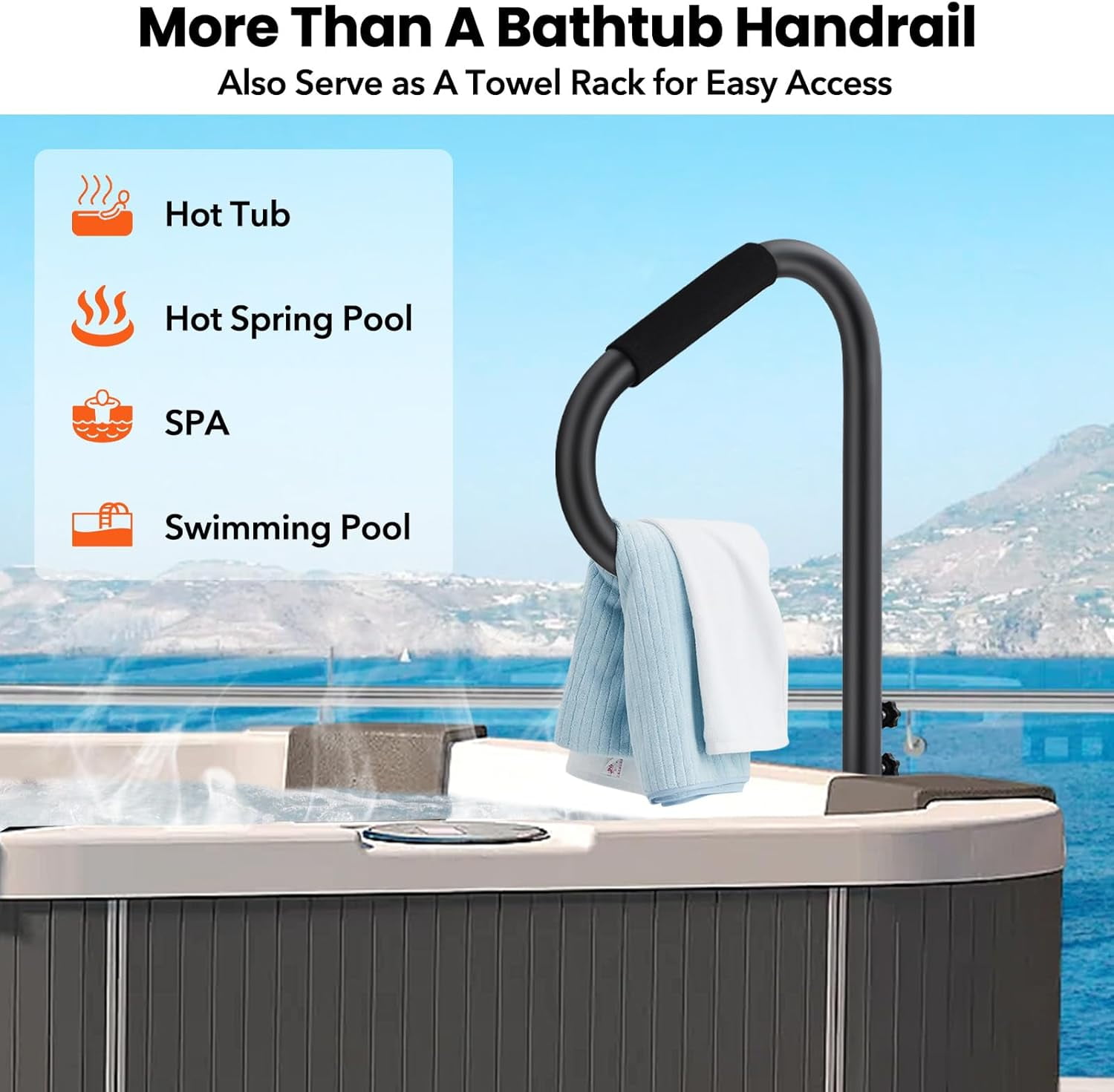 Tub Hand Rails Hot Tub Steps Hot Tub Railing Hot Tub Handrail Safety Spa Side Handrail ...