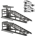 thumbnail image 1 of Acekid Hydraulic Car Ramps 5T (10000lbs) - Low Profile Service Ramps, 4-Position Adjustment, Lift Height 11.61-16.21" - 2 Pack, Gray, 1 of 6