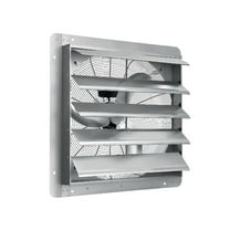 Acekid Industrial Exhaust Fan - 24 Inch Louvered Wall Mount Ventilation Fan 130W 2660CFM with Auto Aluminum Shutters - Silver Workshop/Warehouse Fan