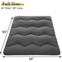 Acekid Japanese Futon Mattress FULL Size Foldable Japanese Style Floor Mattress Roll Up Tatami Mat Camping Mattress Pad Dark Grey