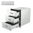 thumbnail image 1 of Acekid Kitchen Drawers - Stainless Steel Flush Mount Triple Access Drawers with Divider and Venting Panel, 1 of 8
