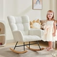 thumbnail image 1 of Acekid Nursery Rocking Chair, Living Room Glider Rocker for Breastfeeding, Comfy Accent Chairs for Bedroom, Plush Teddy Upholstered Armchairs Indoor with High Backrest, Room Side Relaxing Chair, 1 of 8