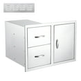 thumbnail image 1 of Acekid Outdoor Kitchen Drawer Combo - Stainless Steel, Multi-Layer Design with Paper Towel Rack, 1 of 8