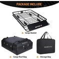 thumbnail image 1 of Acekid Rooftop Cargo Carrier Heavy Duty Weatherproof Roof Rack Basket SUVs Jeeps BMWs 200LBS Capacity 15 Cubic Fee, 1 of 6