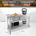thumbnail image 1 of Acekid Stainless Steel Table with Drawers 60"W x 24"D x 35.4"H, Work Table for Commercial Kitchen, 1 of 7