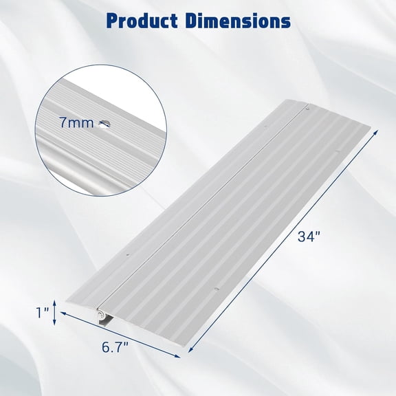 Acekid Threshold Ramps for Doorways, Door Threshold Ramp 1" Rise, Aluminum Entry Threshold Ramp for Doorways, Weight Capacity 700 LB