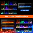 thumbnail image 1 of Acekid Wall Mounted Electric Fireplace Recessed Fireplace Insert With Remote 12 Adjustable Flame Color Brightness Timer Low Noise Electric Fire Place Touch Screen Heater Black 80 Inch, 1 of 8
