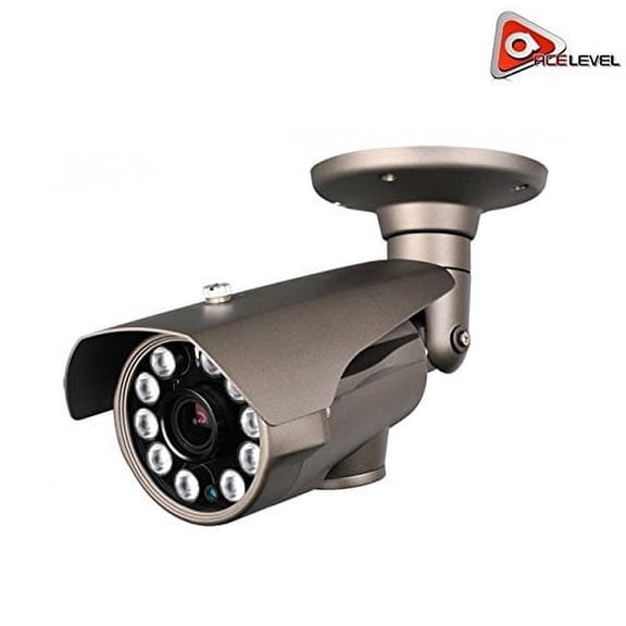 Acelevel 2.4MP HD TVI Bullet Camera with 2.8mm Vari-Focal Lens and 10 Super IR LEDs (Gray Color)