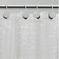 Acento 8-Gauge, 72" x 72" Black Large Metal Grommets Weighed Magnetic Hem PEVA Shower Liner in Frosted Black