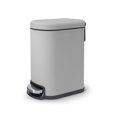 thumbnail image 1 of Acento 1.3 gal., Curved Rectangular Soft Close Premium Pedal Waste Bin Bedroom, Bathroom, Home and Office, Step On Trash Can, Matte Gray, 1 of 12
