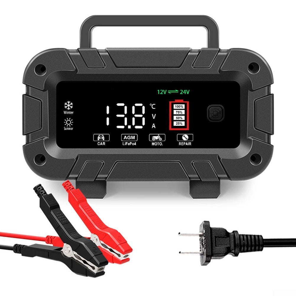 Aceovo 12v/20a 24v/10a Smart Battery Charger Lifepo4 -acid Agm/gel Trickle Charger US