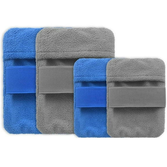 Aceovo 4Pcs Sand Remover for Beach Skin-Friendly Sand Off Bags for Vacation Camping Blue + gray