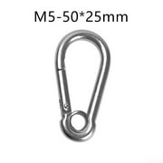 Aceovo - Stainless Steel Spring Hook Climbing Fast Hanging Buckle Snap Carabiner M5