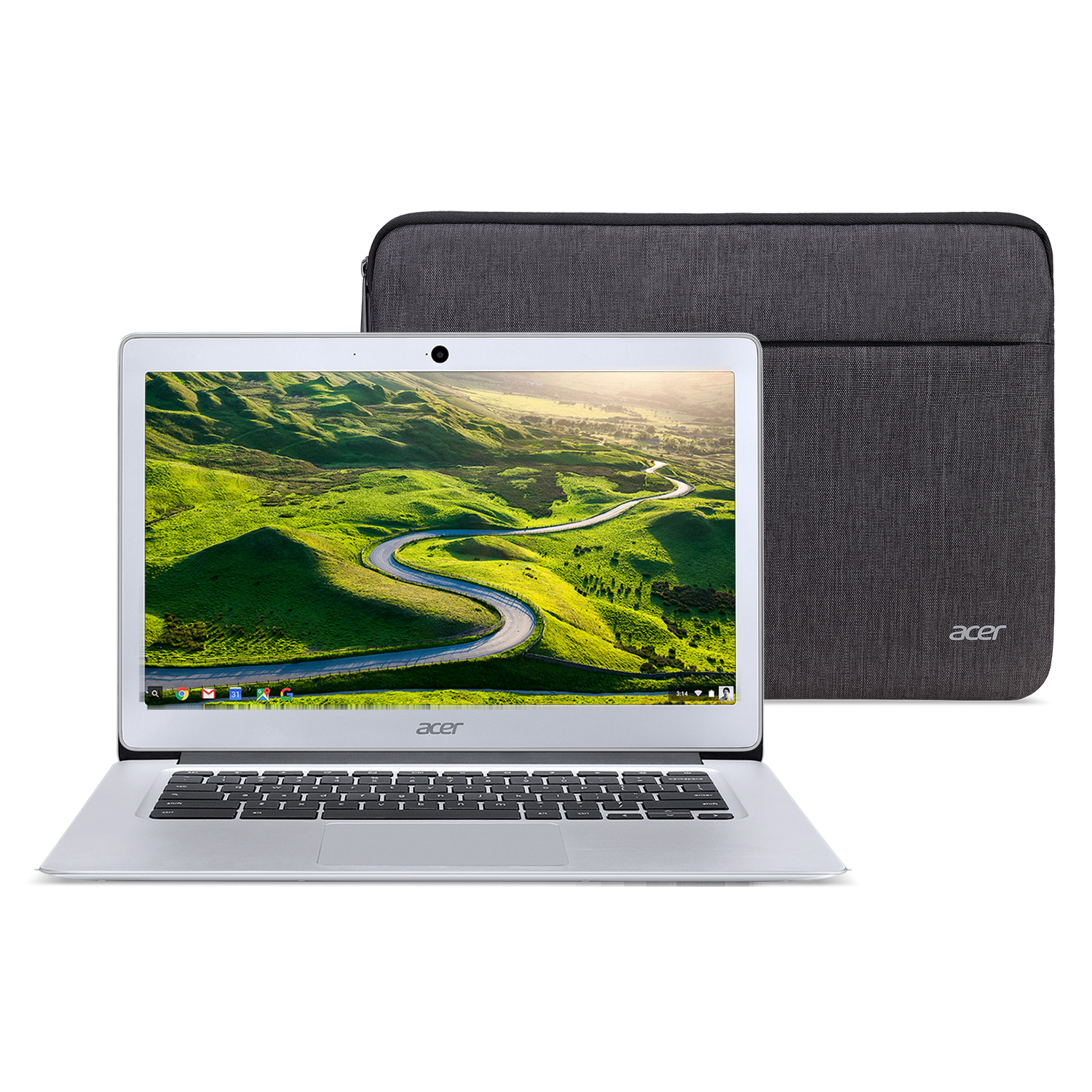 Acer 14" Chromebook, Intel Atom, 4GB RAM, 32GB eMMC, Chrome OS, Silver, CB7151WT39HZ - image 1 of 6