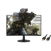 Acer 23.6" 1080P Curved Gaming Monitor, Black, Acer Nitro ED-Series