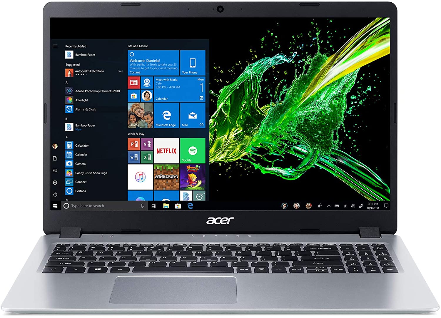 Acer A515-43-R19L 15.6 in. Aspire 5 Slim Laptop Full HD IPS Display Laptop - Silver - image 1 of 7