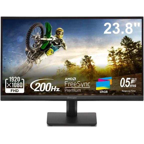 Acer AOpen 24 inch (23.8" viewable) Full HD 200Hz IPS with AMD FreeSync Premium 0.5ms LCD Gaming Computer Monitor for both work and gaming 24KG1Y X3bip