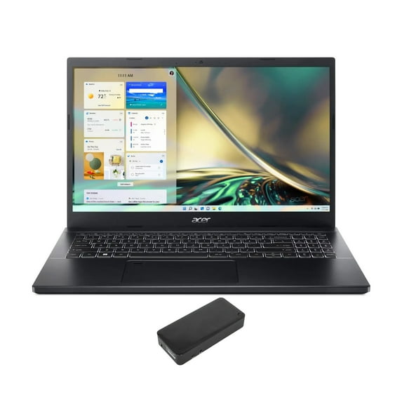 Acer Apsire 7 A715 Home/Business Laptop (Intel i7-1260P 12-Core, 15.6in 144 Hz Full HD (1920x1080), NVIDIA GeForce RTX 3050 Ti, 32GB RAM, 2TB PCIe SSD, Backlit KB, Win 11 Pro) with DV4K Dock