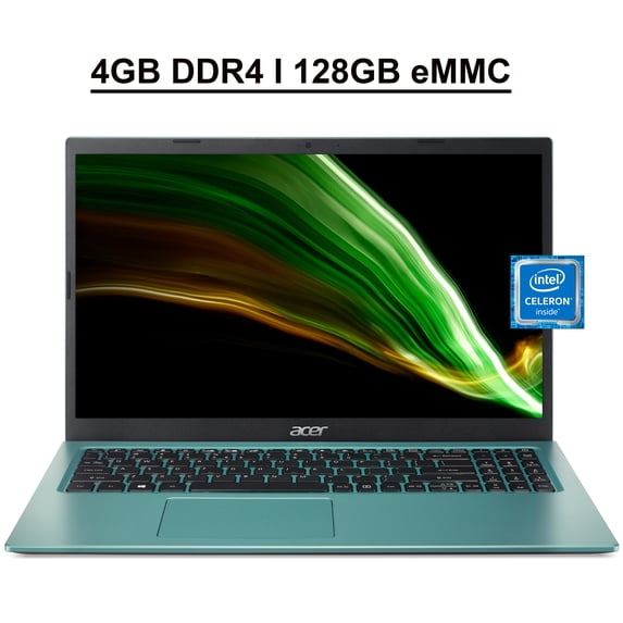 Acer Aspire 1 Business 15 Laptop 15.6” FHD ComfyView Display Intel Celeron N4500 Processor 4GB DDR4 128GB eMMC Microsoft 365 HDMI WIFI Win10 Electric Blue