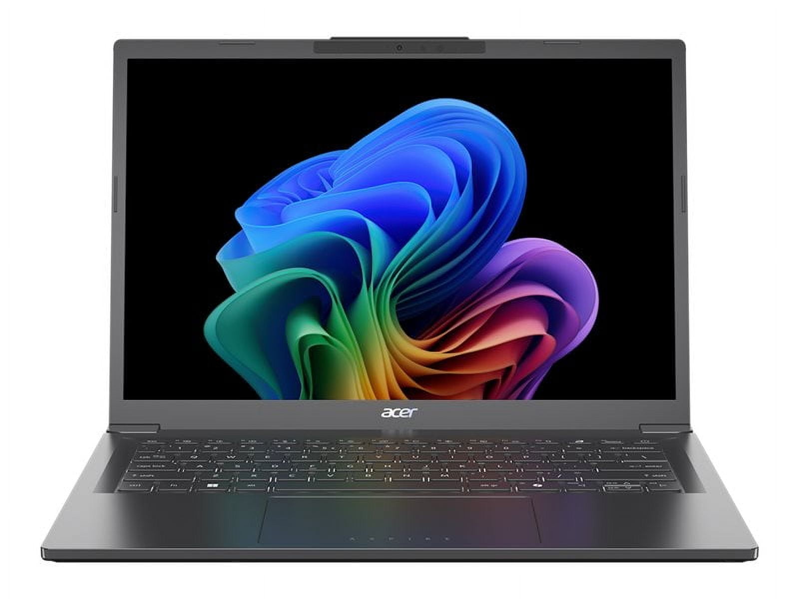 Acer Aspire 14 AI A14-52MT - 180-degree hinge design - Intel Core Ultra 5 - 226V / up to 4.5 GHz - Win 11 Home - Arc Graphics 130V - 16 GB RAM - 512 GB SSD NVMe, QLC - 14" IPS touchscreen 1920 x 1200 - Wi-Fi 6E, Bluetooth - steel gray - kbd: US Intl