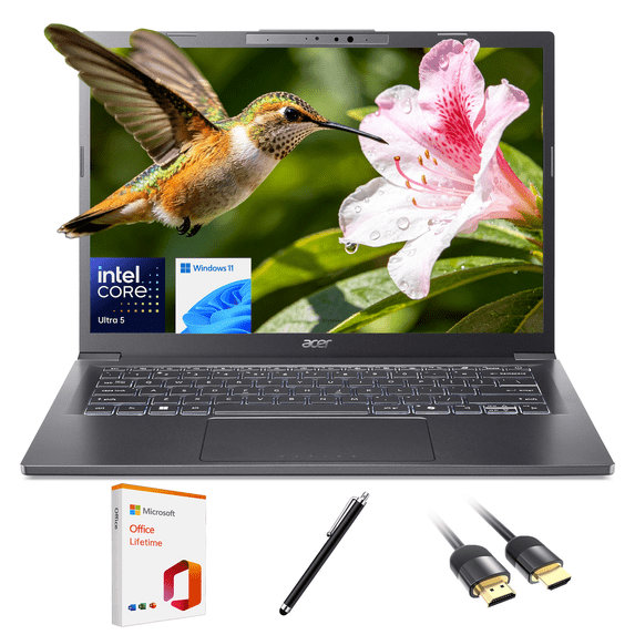 Acer Aspire 14" FHD Touchscreen Laptop, Intel Core Ultra 5 226V, Intel ARC 130V,16GB DDR5 RAM, 1TB SSD, AI Copilot+ Business Laptop PC, Win 11 Pro, Wi-Fi 6E, w/HDMI Cable/Pen,with Lifetime Office