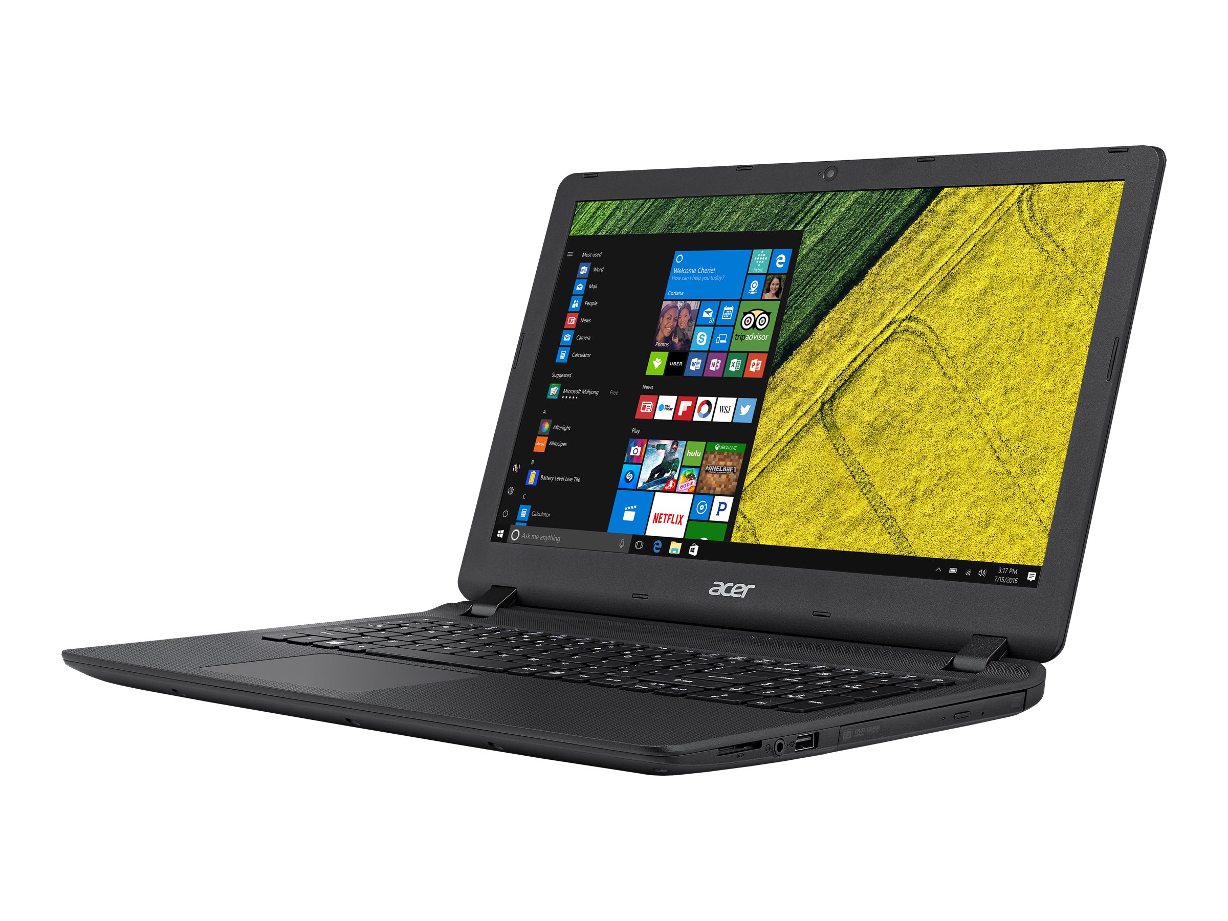 Acer Aspire 15.6" Laptop, Intel Celeron N3350, 500GB HD, DVD Writer, Windows 10 Home, ES1-533-C3VD - image 1 of 7