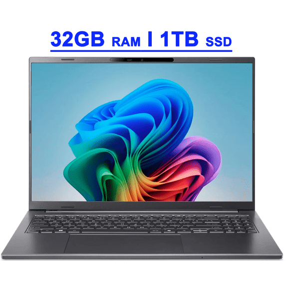 Acer Aspire 16 Business Laptop, 16 Inch WUXGA IPS Touch AI, Intel Core Ultra 9 288V (Up to 5.1GHz), 32GB LPDDR5X RAM,1TB SSD, Intel Arc 140V Graphics, Windows 11 Home