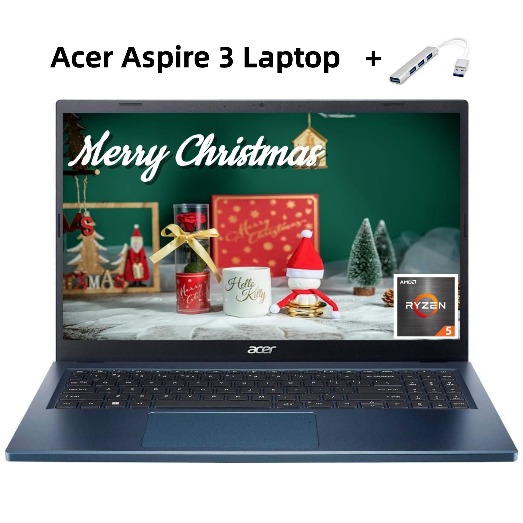 Acer Aspire 3 15.6 Touchscreen Laptop - AMD Ryzen 5 7520U - FHD