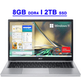 thumbnail image 1 of Acer Aspire 3 Premium Thin and Light Business Laptop Computer 15.6" FHD IPS Display AMD Quad-core Ryzen 3 7320U Processor 8GB DDR4 2TB SSD AMD Radeon 610M Graphics USB-C Win11 Silver, 1 of 7