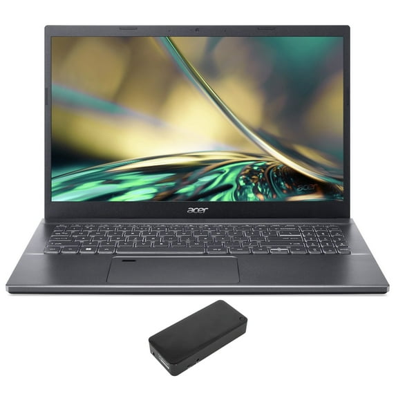 Acer Aspire 5 A515-57 Home/Business Laptop (Intel i7-1255U 10-Core, 15.6in 60 Hz Full HD (1920x1080), Intel Iris Xe, 32GB RAM, 512GB PCIe SSD, Win 10 Home) with DV4K Dock
