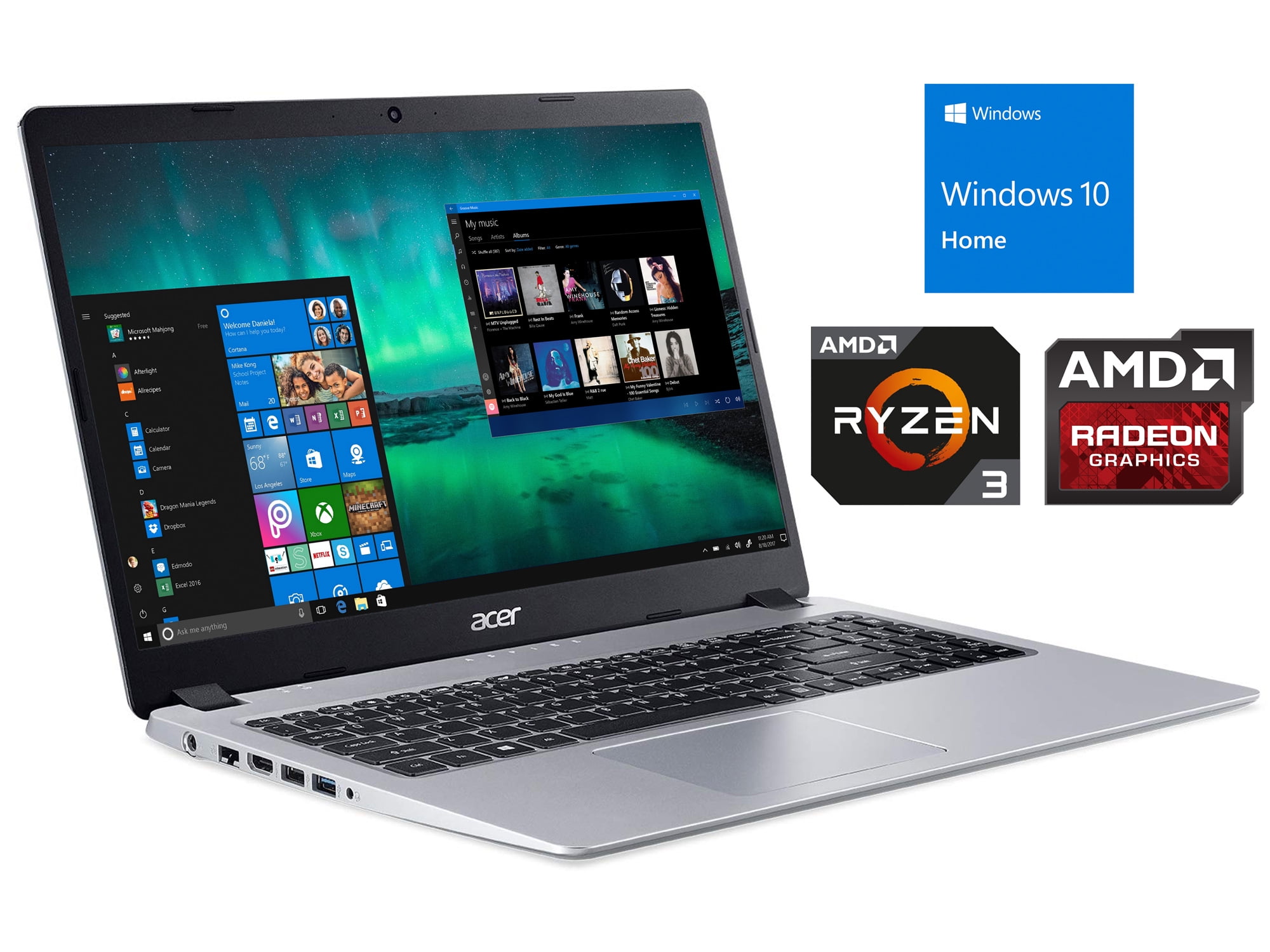 Acer Aspire Notebook, FHD Display, AMD Ryzen 3200U Upto