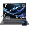 thumbnail image 1 of Acer Aspire A14 Copilot+ AI PC Laptop, 14" FHD+ 1920 x 1200 IPS LCD Touchscreen, Intel Core Ultra 7 258V, Wi-Fi 6E, 1080P Webcam, Backlit KB, Stylus Pen, Win11 Home (32GB DDR5 RAM | 2TB SSD), 1 of 5