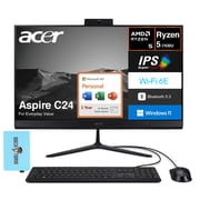 Acer Aspire C24 Everyday Value All-in-One 23.8in FHD AMD Ryzen 5 7430U, 64GB DDR4, 4TB PCIe SSD, AMD Radeon, Win 11 Pro w/Microsoft 365 Personal , DKZ USB Port Expander
