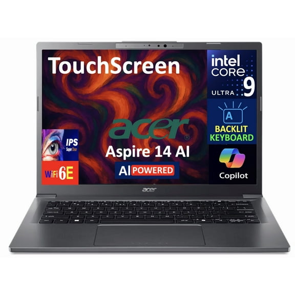 Acer Aspire Creator Laptop (similar to ZenBook) 14.0in Touch IPS WUXGA 400 nits 100% sRGB Display (Intel Ultra 9-288V, 32GB LPDDR5X, 1TB SSD, Copilot AI, Backlit KB, 2 Thunderbolt 4, Win11Home)
