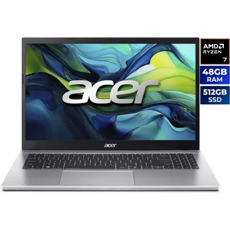 Acer Aspire Go 15 15.6" AMD Ryzen 7 5825U 48GB DDR4 Memory DDR4 3200 512GB PCIe Gen4 SSD Windows 11 Home AG15-42P-R6GZ