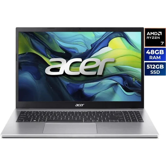 Acer Aspire Go 15 15.6" AMD Ryzen 7 5825U 48GB DDR4 Memory DDR4 3200 512GB PCIe Gen4 SSD Windows 11 Home AG15-42P-R6GZ