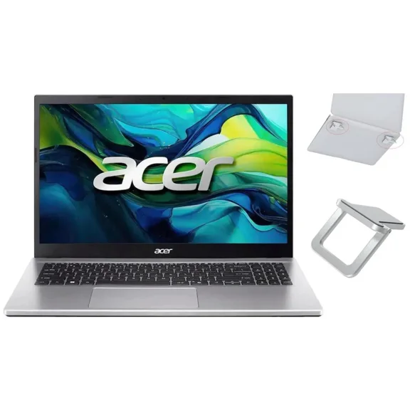 Acer Aspire Go 15.6" FHD Laptop|AMD Ryzen 7 7730U Processor|Copilot AI|AMD Radeon Graphics| Silver| 16GB RAM | 512GB SSD |Windows 11 Home |Bundle with Laptop Stand
